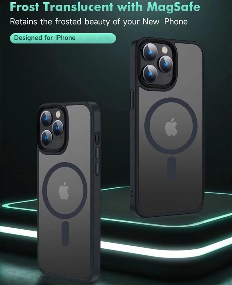 phone case Accessories Orig IP14 15Promax Luxury Shockproof Armor Magnetic Case For iPhone 15 Pro Max 14 Plus 13 12 11 Magsafe Wireless Charging Clear Matte Skin Cover mobile phone case