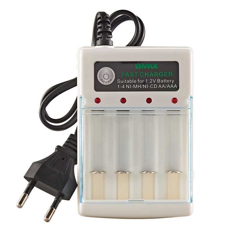 4 slot charger No. 5 No. 7 Rechargeable battery charger Four slot nickel-cadmium nickel-metal Hydride AA/AAA battery charging stand 804