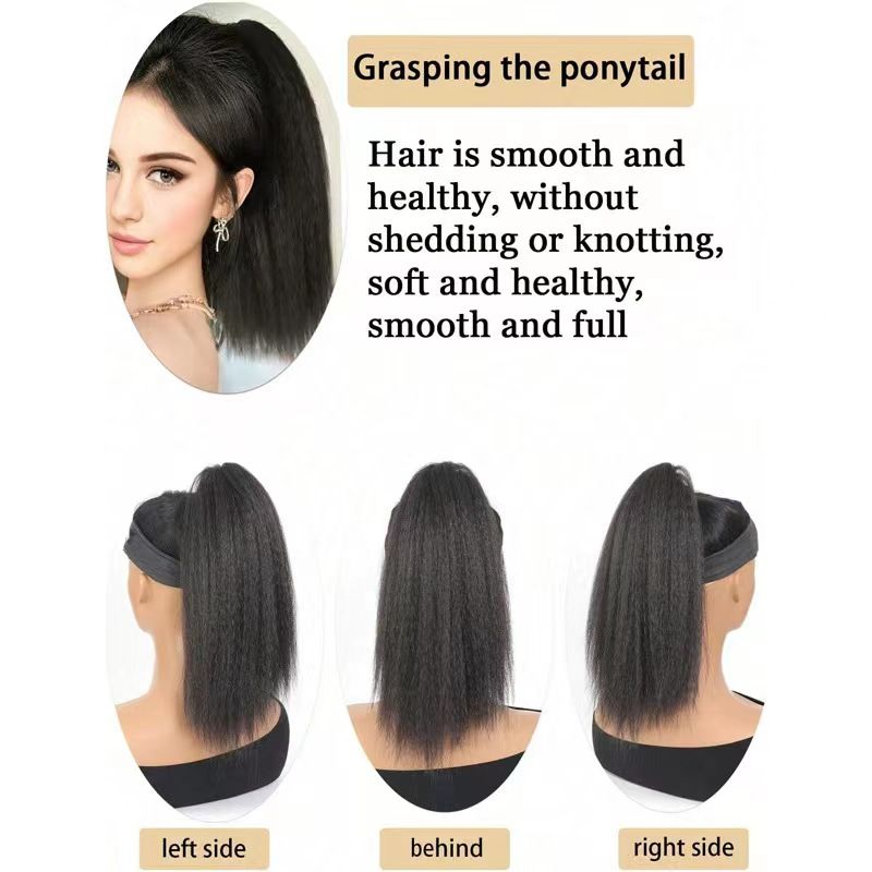 New fashion Ponytail wig & Claw Clip Ponytail Hair Extensions Long Wigs &Soft Corn Curly Wig Fluffy