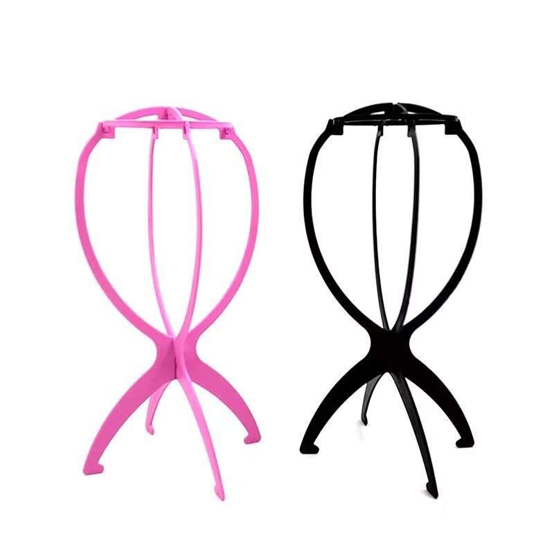 2 pcs Portable Folding Plastic Stable Durable Wig Hair Hat & 
Mannequin Dummy Head Hat Cap Hair Holder &  Cap Holder Stand Display Tool Wig Stand & Complimentary comb