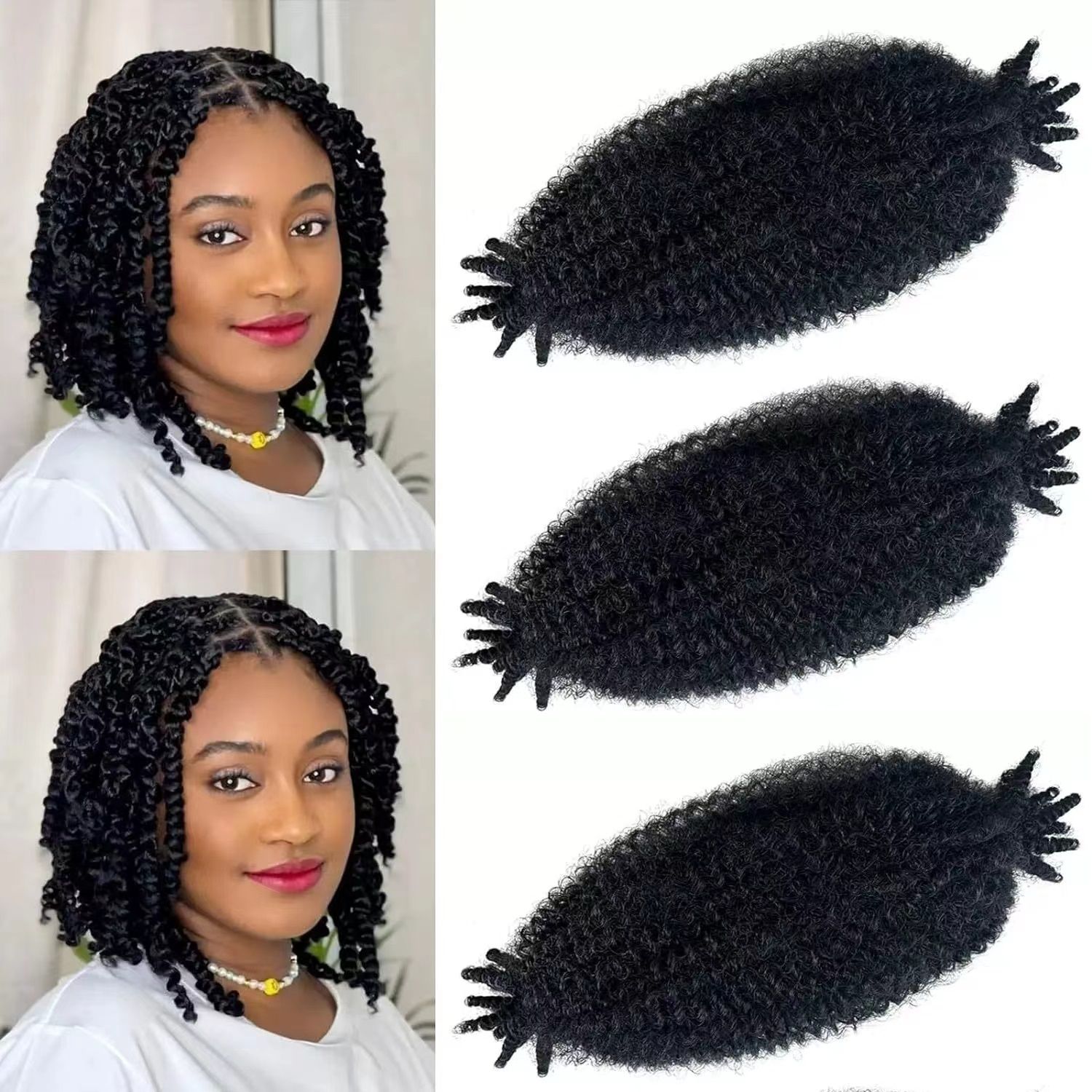 afro curly marley braid  Crochet hair  braid wig  Hair braids popular in Africa