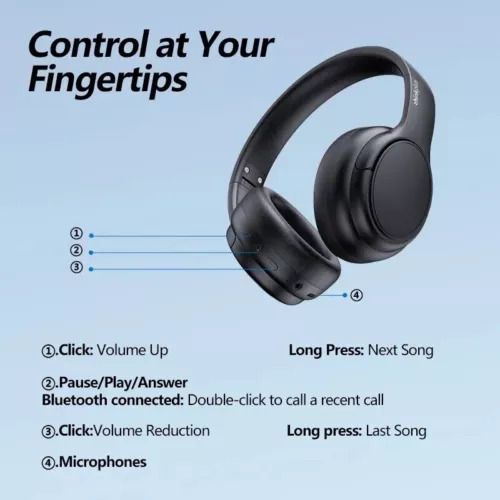 Lenovo TH40 ANC Headphones - Wireless Bluetooth Over Ear Gaming Sports Headset
