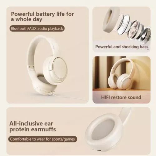Lenovo TH40 ANC Headphones - Wireless Bluetooth Over Ear Gaming Sports Headset