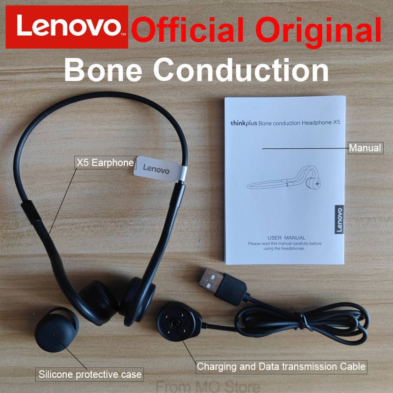 LENOVO X5 2023 Headphones Bone Conductive Sports Gym Earphones IPX7 Water Proof