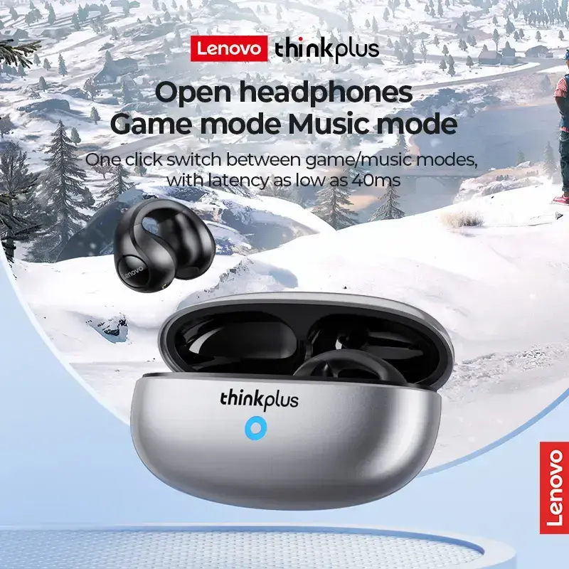 Lenovo XT83 II Ear Clip TWS Wireless Headphones Bluetooth 5.2 Earphones Touch