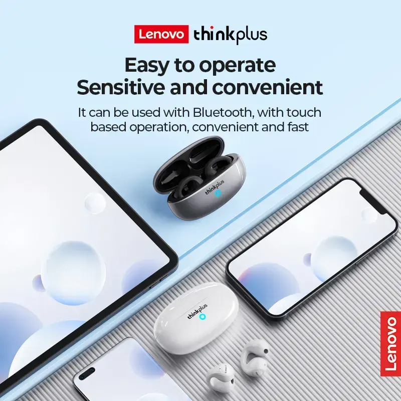 Lenovo XT83 II Ear Clip TWS Wireless Headphones Bluetooth 5.2 Earphones Touch