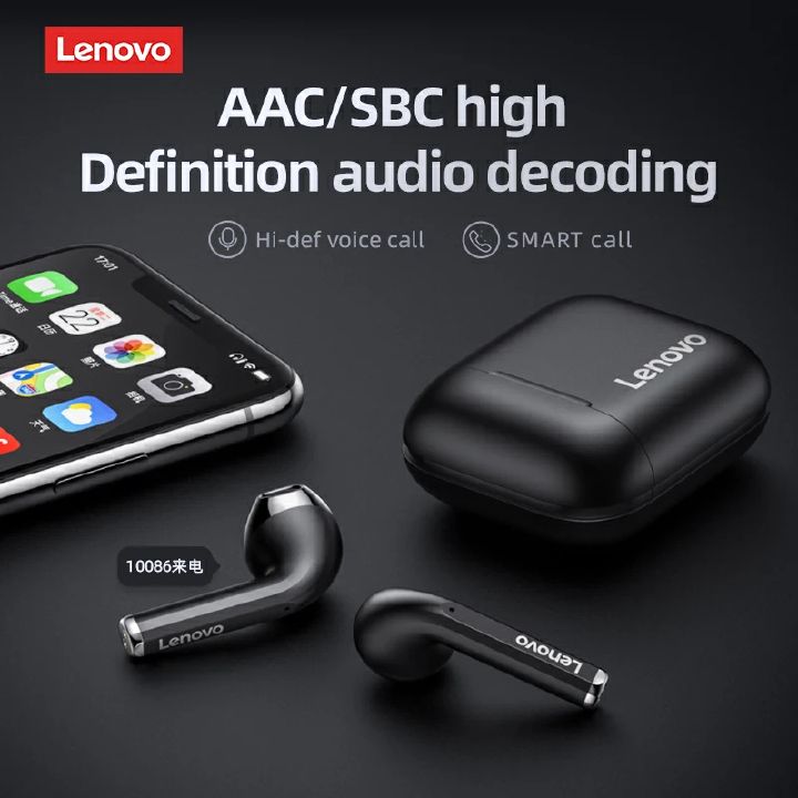Lenovo LP2 Bluetooth Earphones Low Latency Noise Reduction Wireless Headphones IPX5 Waterproof Touch Control Headsets with Mic