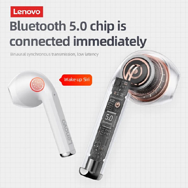 Lenovo LP2 Bluetooth Earphones Low Latency Noise Reduction Wireless Headphones IPX5 Waterproof Touch Control Headsets with Mic