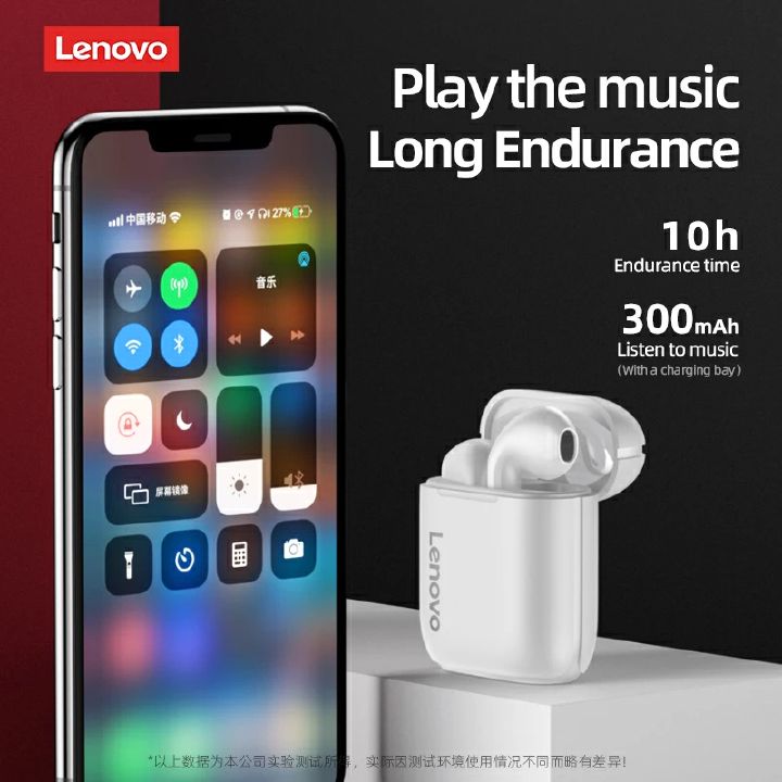 Lenovo LP2 Bluetooth Earphones Low Latency Noise Reduction Wireless Headphones IPX5 Waterproof Touch Control Headsets with Mic