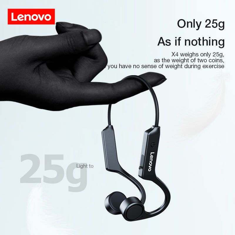LENOVO X4 Bone Conductive Headphones | IPX56 Water Proof Sports Gym Headphones