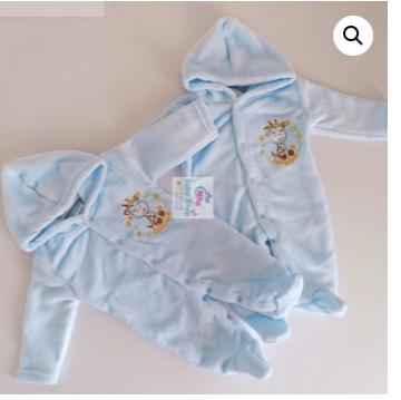 Unisex cute  Baby  mid Warm Hooded Rompers