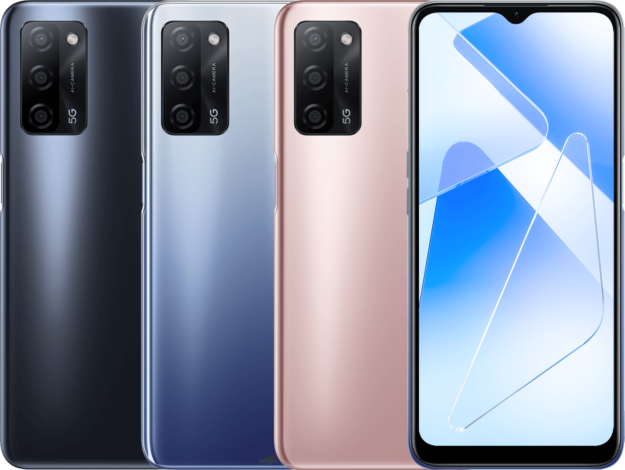 Refurbished OPPO A55 5G Smartphone 6.5 inch Released in 2021 5000mAh Fingerprint ID & Facial ID Dual SIM (Nano SIM Card) 13MP+8MP