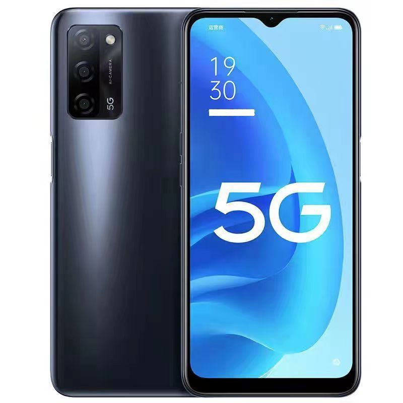 Refurbished OPPO A55 5G Smartphone 6.5 inch Released in 2021 5000mAh Fingerprint ID & Facial ID Dual SIM (Nano SIM Card) 13MP+8MP