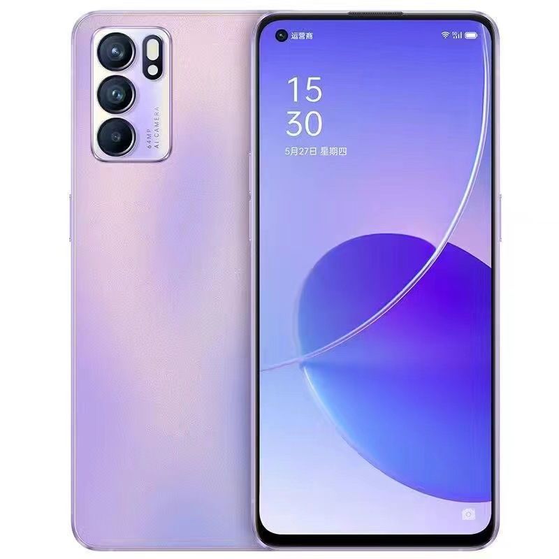 Refurbished Phone OPPO Reno6 5g Network 6.43 inches 64MP+32MP 4300mAh Dual SIM Smartphone