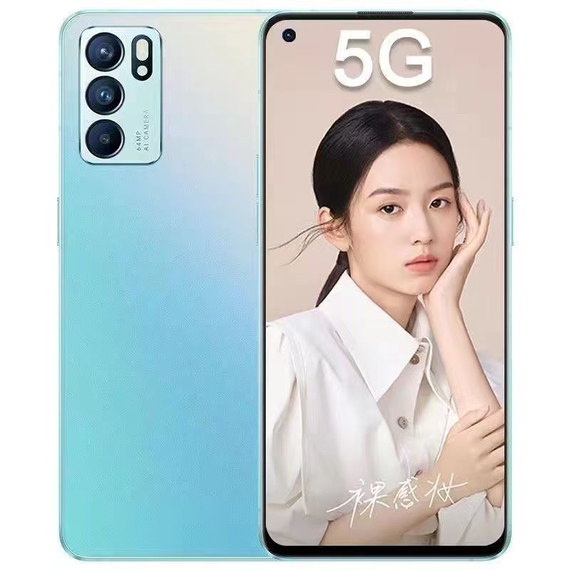 Refurbished Phone OPPO Reno6 5g Network 6.43 inches 64MP+32MP 4300mAh Dual SIM Smartphone