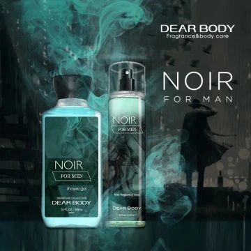 Dear Body Noir For Men Shower Gel & Body Mist Keep Fresh Shower Gel Body Lotion Skin Care Health and Beauty Softens & Nourishes Signature Collection Body Luxuries Shower Gel Body Mist Fragrance