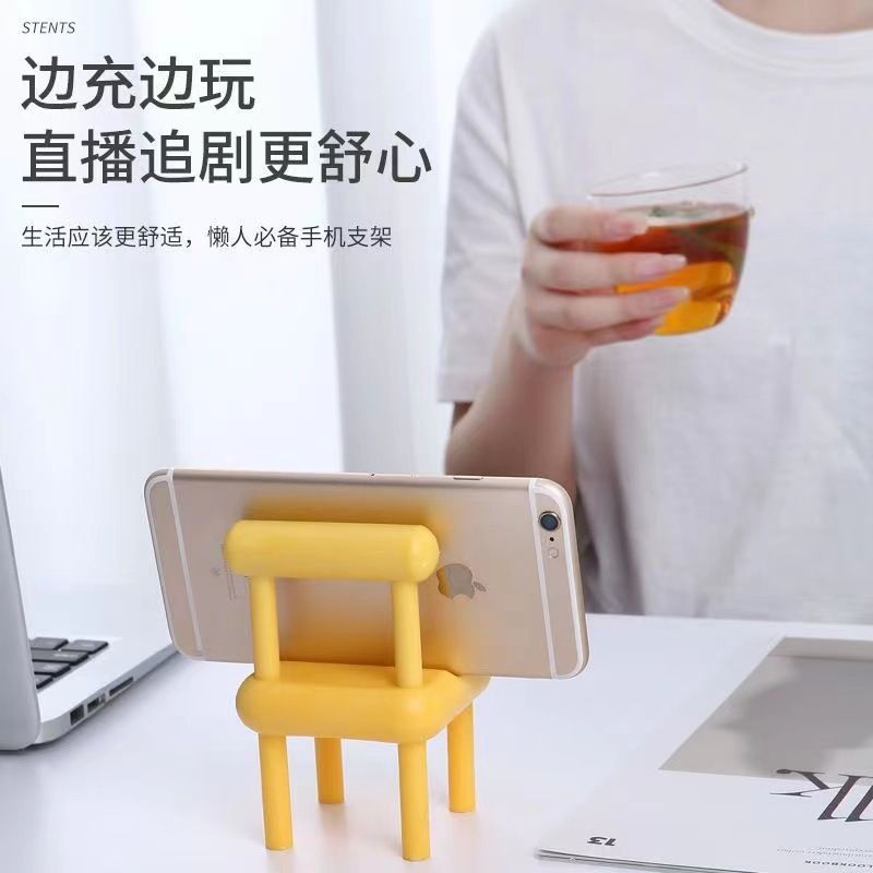 Chair shaped mobile phone holder one pice