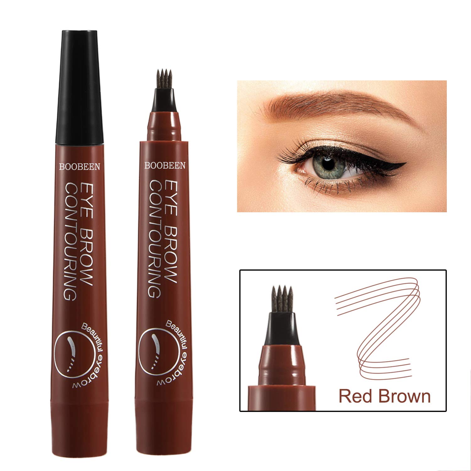 Waterproof Eyebrow Pen - Microblading Eyebrow Pencil with a Micro-Fork Tip Applicator - Creates Natural Looking Brows Makeup Effortlessly view 5