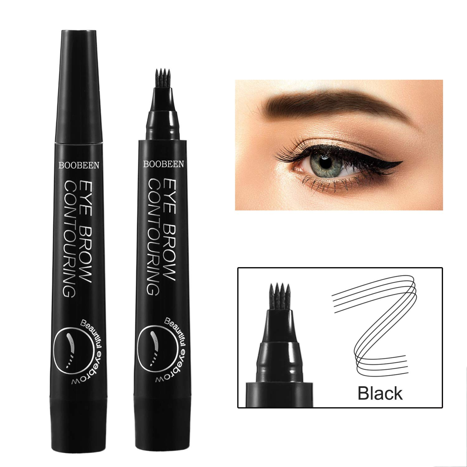 Waterproof Eyebrow Pen - Microblading Eyebrow Pencil with a Micro-Fork Tip Applicator - Creates Natural Looking Brows Makeup Effortlessly view 2