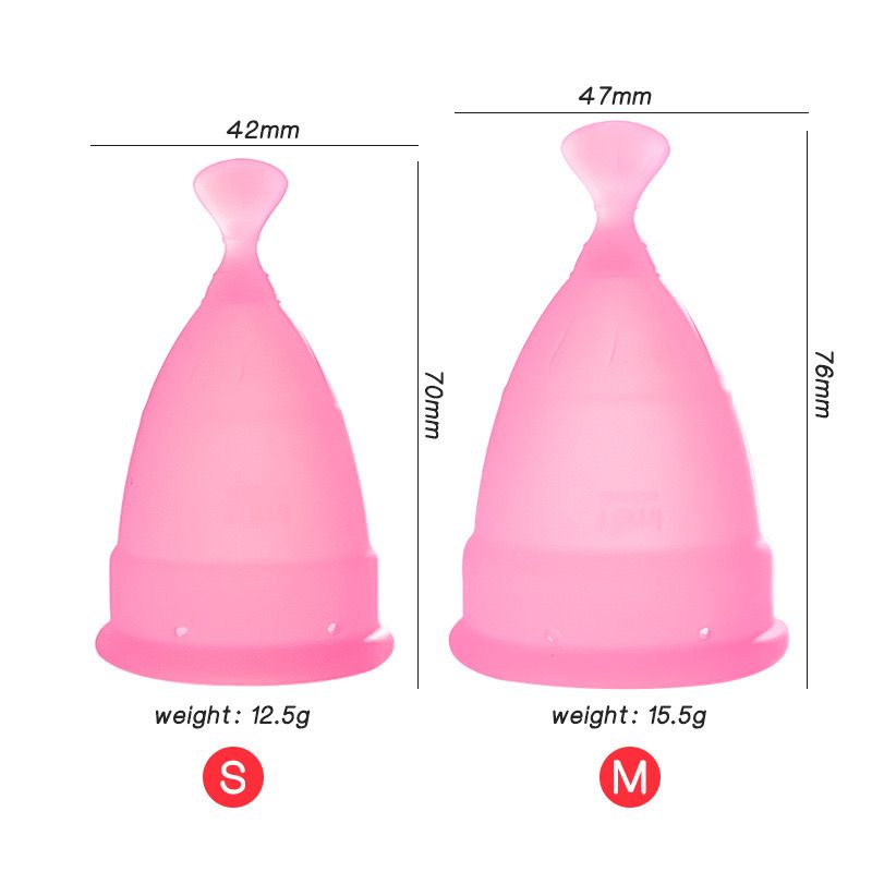 Menstrual Cups - Tampon, Pad, and Disc Alternative Product Reusable Period Cup/Copa Designed with Soft Flexible Medical