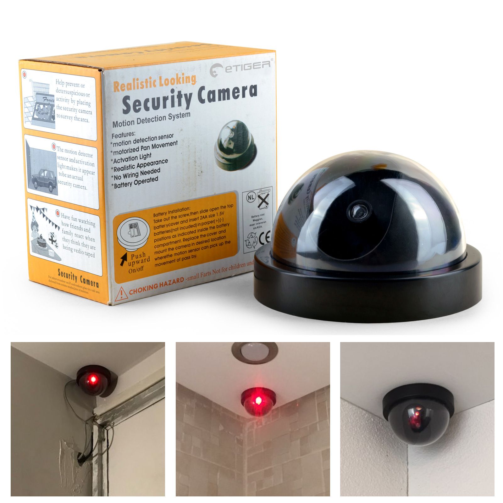 Fake Hemisphere with Light Simulation Hemisphere Monitoring Simulation Camera Fake Monitoring Fake security monitoring closed-circuit television