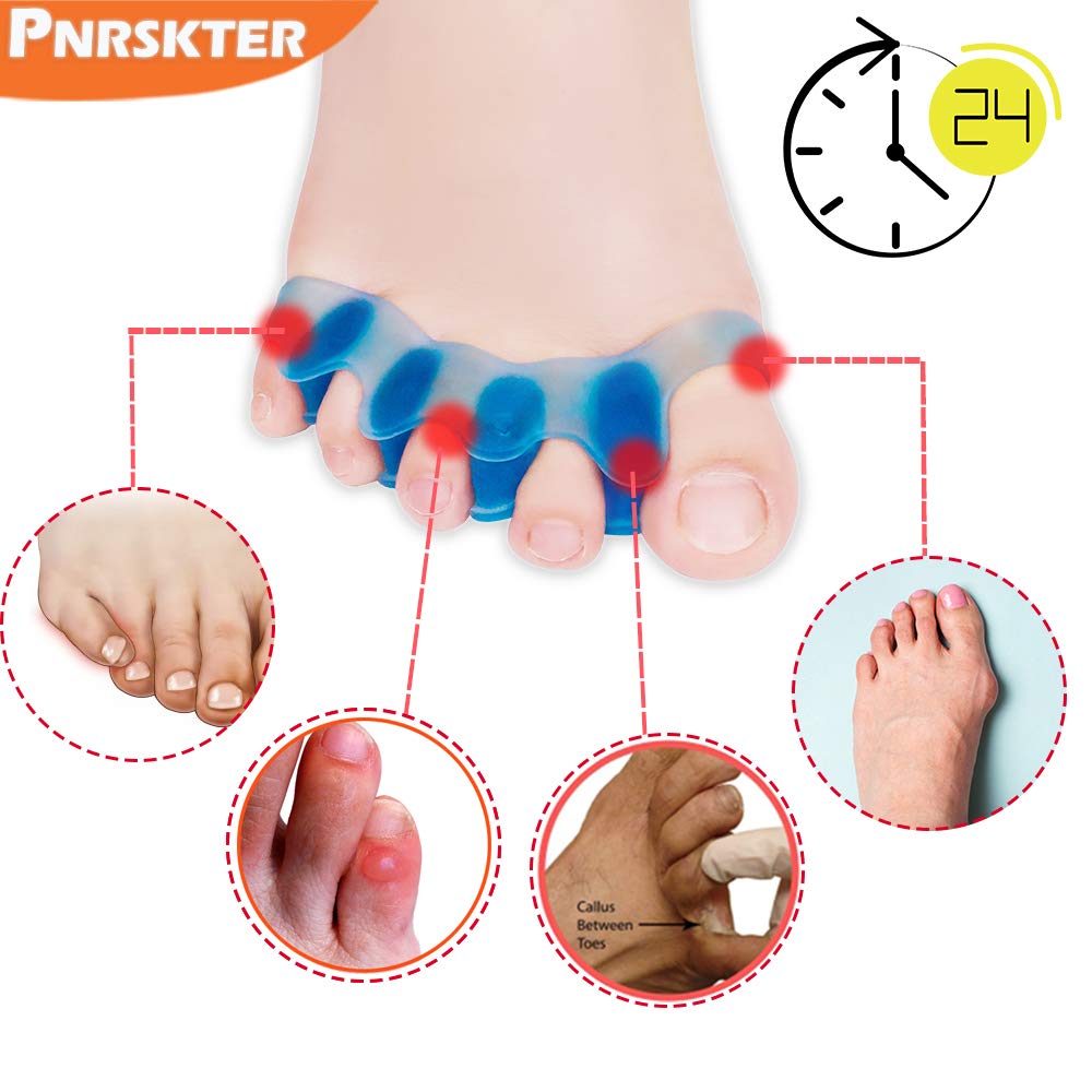 2PCS Gel Toe Separator, Toe Straightener, Toe Spacers， New Material, Hammer Toe Straightener for Relaxing Toes, Hammer Toe, Great for Women and Men