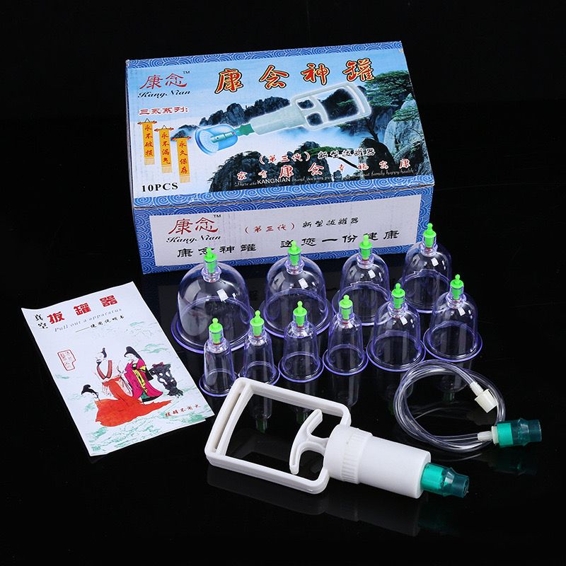 Cupping Set Professional Chinese Acupoint Cupping Therapy Sets Portable, Suction Hijama Cupping Set with Vacuum Magnetic Pump Cellulite Cupping Massage Kit 10 PCS