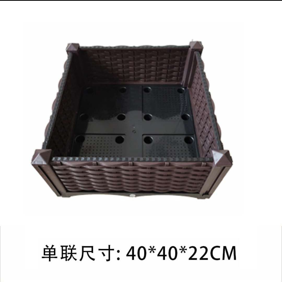 Special outdoor vegetable planting pot for balcony and rooftop planting box, rectangular plastic large flower box, flower pot groove