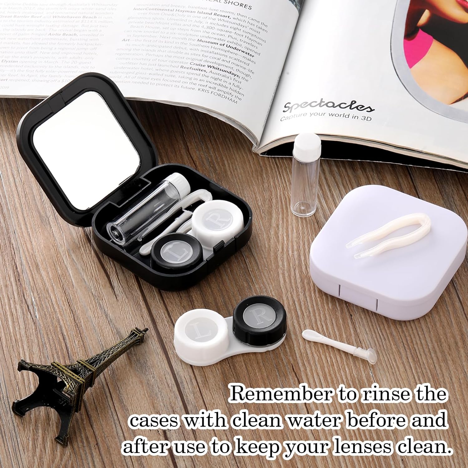 Contact Lens Case, Portable Contact Lenses Travel Cases with Remover Tool Tweezers Mirror Solution Bottle Contacts Holder Container Storage Kit for Women Men
﻿
