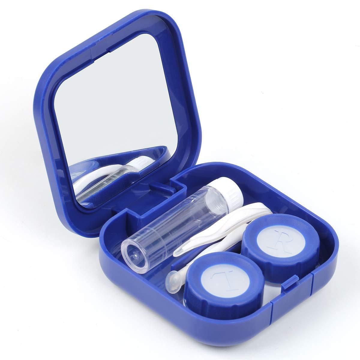 Contact Lens Case, Portable Contact Lenses Travel Cases with Remover Tool Tweezers Mirror Solution Bottle Contacts Holder Container Storage Kit for Women Men
﻿