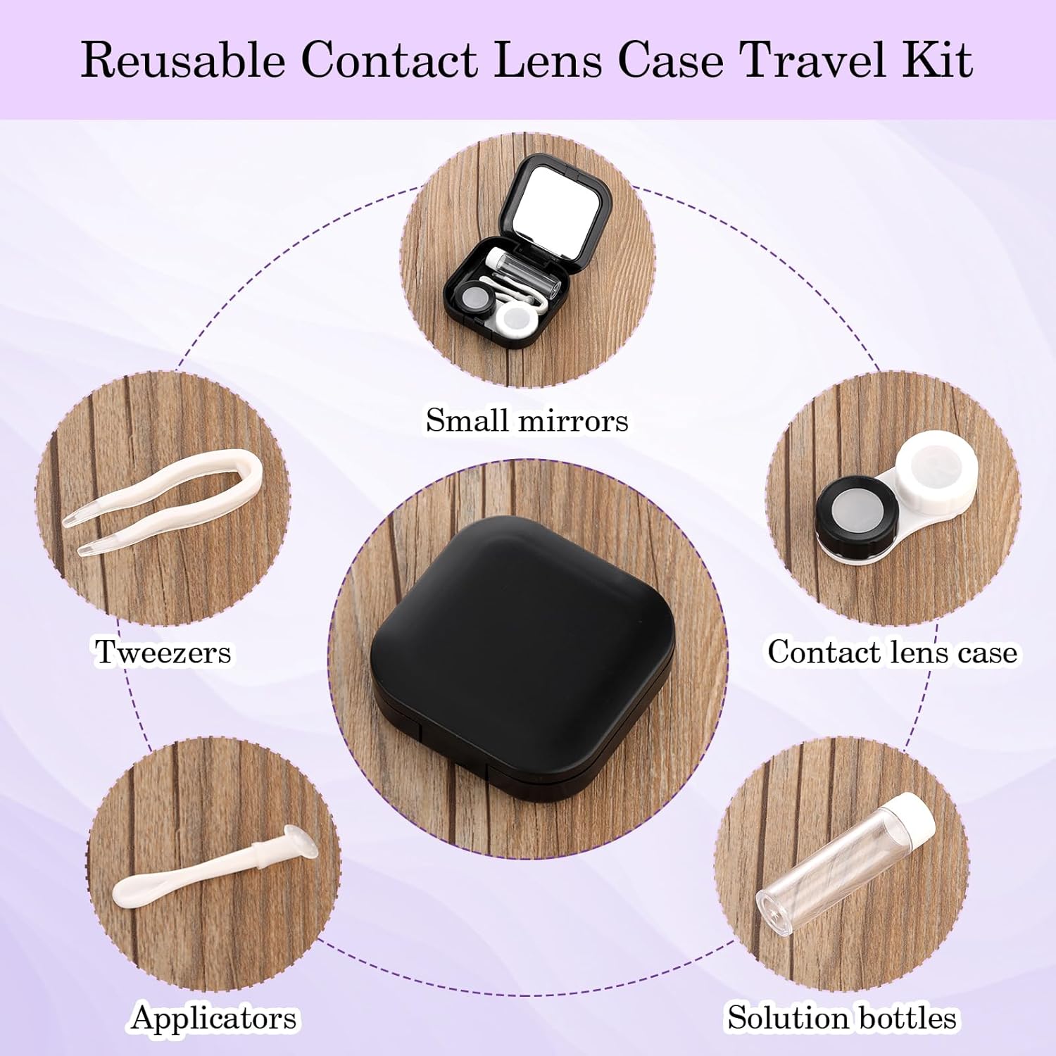 Contact Lens Case, Portable Contact Lenses Travel Cases with Remover Tool Tweezers Mirror Solution Bottle Contacts Holder Container Storage Kit for Women Men
﻿