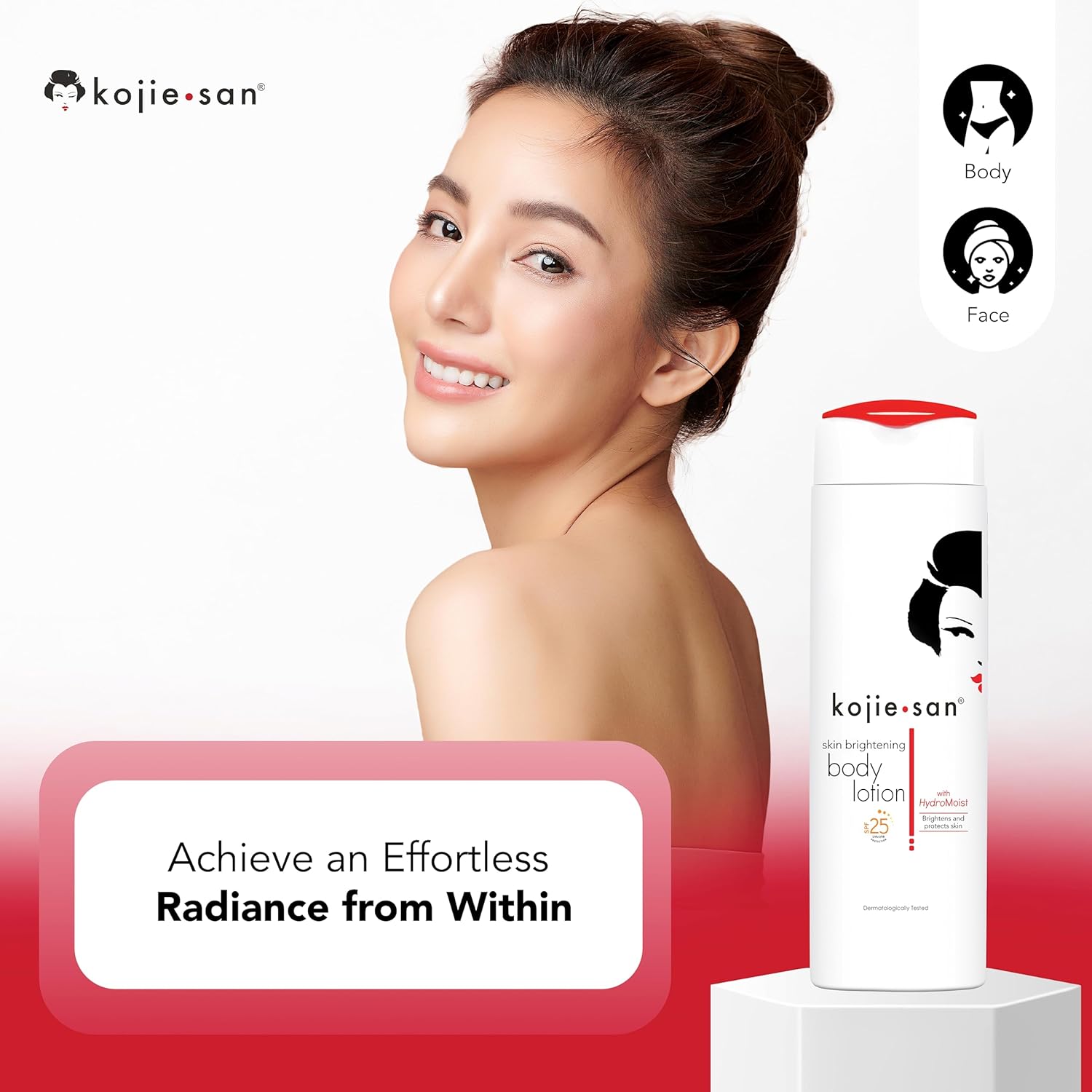 Kojie San Kojic Acid Lotion - Nourishing & Skin Brightening Body Lotion with Rosehip, Shea Butter & Vitamin E Body Lotion for Flawless Even Skin Tone - 500ml