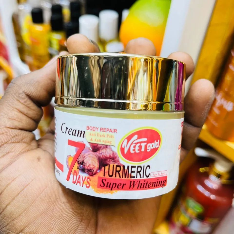 VEET GOLD Tumeric Super Whitening Face Cream 100g Anti- Pimples Super Whitening Anti-Wrinkle Clears Dark Spots Clears Black Zones Turmeric Face Cream and Moisturizers