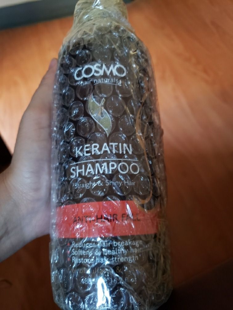 Cosmo Keratin Anti Hair Fall Shampoo 480ml For Unisex Use entle Daily Care Sulfate and Paraben Free to Strengthen and Restore Hair - 480ml Nourishes Scalp Strengthens and Repairs