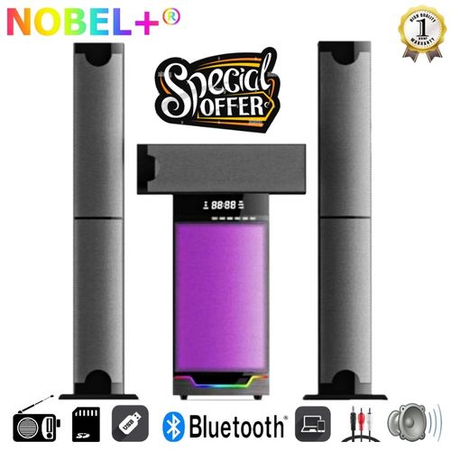 Nobel 5.1CH FULL FUNCTIONALITY HOME THEATRE SOUND SYSTEM BT/FM /AUX 25000W.