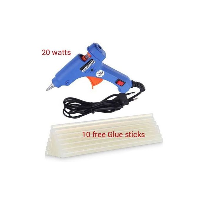 Hot Melt Glue Gun 20 Watts + Free 10 Melt Stick