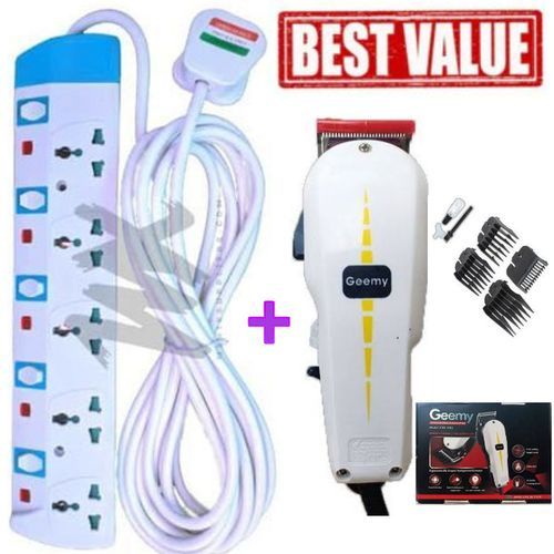 Geemy Professional Hair Clipper/Shaving Machine- Kinyozi + Free 4 Way , 3 In 1 Smoother
