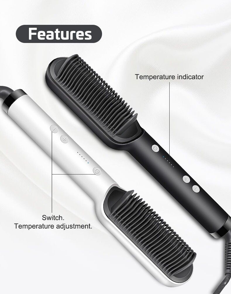 Hair Straightener, Hot Comb. Anti Scalding Curler Electric Iron Brush