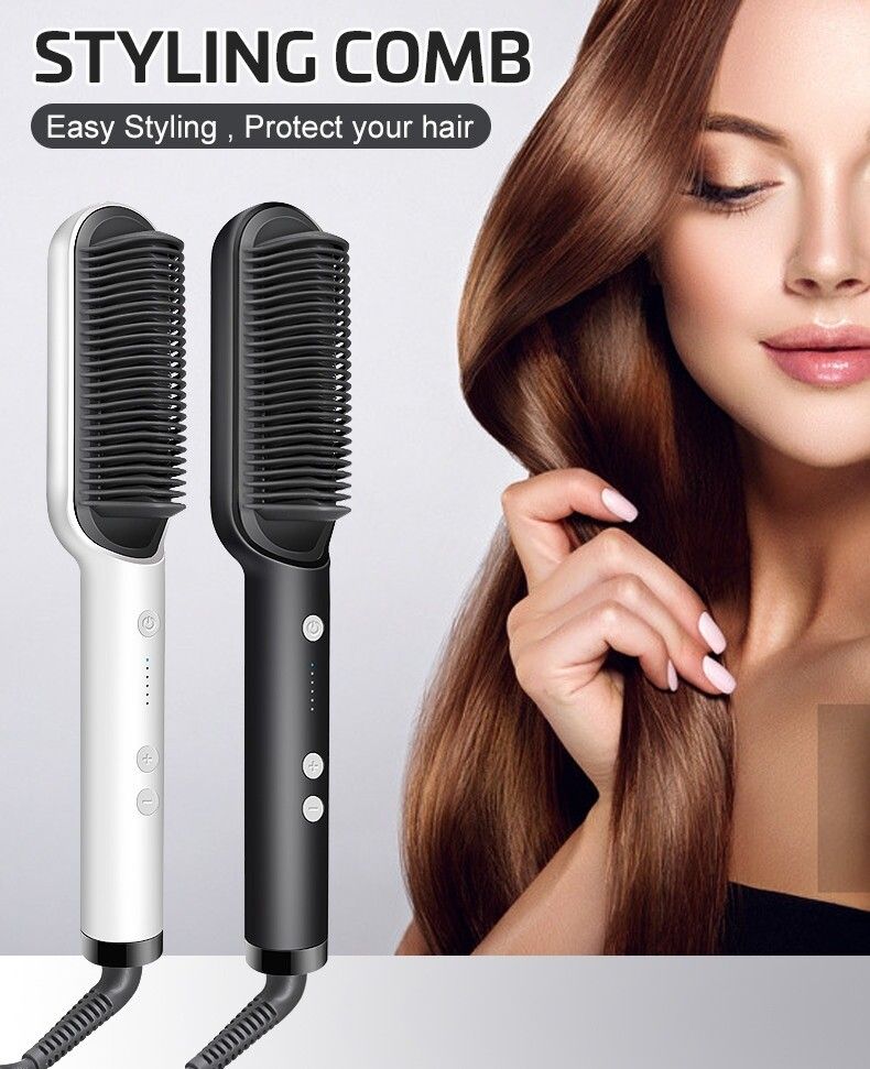 Hair Straightener, Hot Comb. Anti Scalding Curler Electric Iron Brush