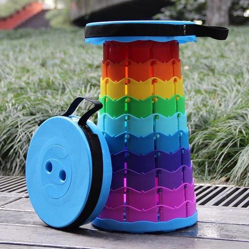 Portable Retractable Folding Stool For Indoor Outdoors Camping BBQ Fishing ,(chair)
Retractable Folding Stool For Camping Fishing Height Adjustable -Portable Plastic Collapsible Telescoping Stool Seat