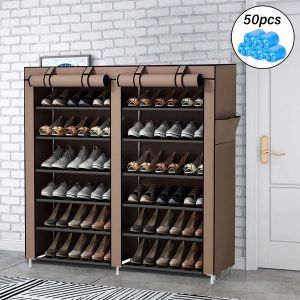 2 Column Shoe Racks With The Canvas Cover