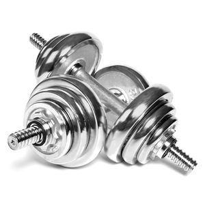 YORK CHROME DUMBELL ADJUSTABLE 15KGS DUMBBELL SET WITH CARRY CASE