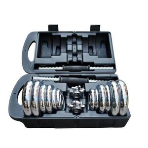 YORK CHROME DUMBELL ADJUSTABLE 15KGS DUMBBELL SET WITH CARRY CASE