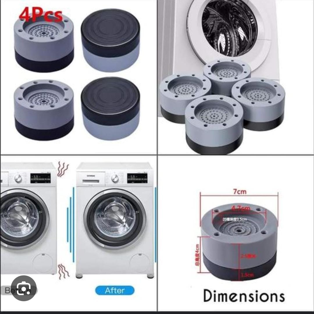 4Pc Washing Machine Antivibration Anti Vibration Pads Shock And Noise Cancellation Pads
KEY FEATURES
【High Quality Material】Washing machine foot pad is made of high quality resin fiber plastic and TPU