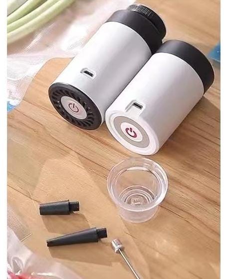 Rechargable Multifuncional Vacuum Pump Machine
KEY FEATURES
Automatic Compression Vacuum Pump and bags will preserve and keep your food fresh ensuring convenient use! 
This Vacuum Pump is a compact an
