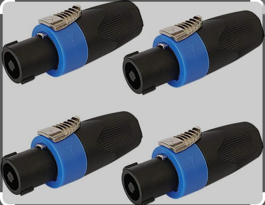 4 Pole Speckon Plug Male Speaker Audio Cable Connector