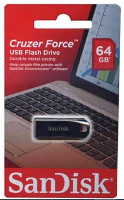 Sandisk Cruzer Force Metallic USB2.0/3.0 Flash Drive - 64GB