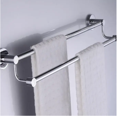 Double Bath Towel Bars,Towel Holder Towel Racks for Bathroom Lavatory,SUS304 Stainless Steel Towel Hanger Wall Mount Towel Rail,Brushed Nickel 24 Inch