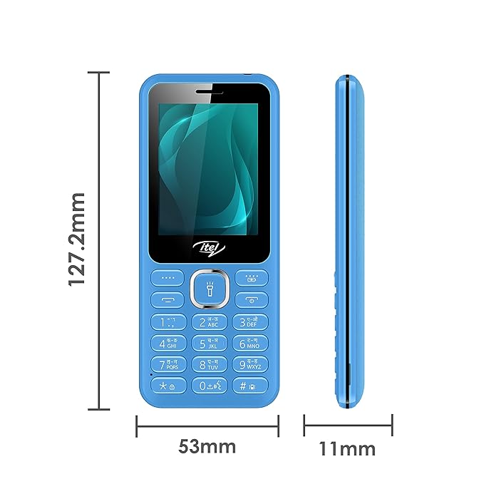 itel it5027 Keypad Mobile Phone with 2.4 inch Display Size |11mm Slim Body| 1200 mAh Battery| King Voice | Cell Phone