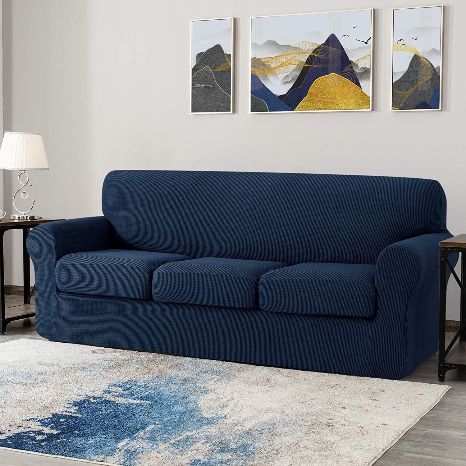 jacquard slip seat covers with separate cushions covers